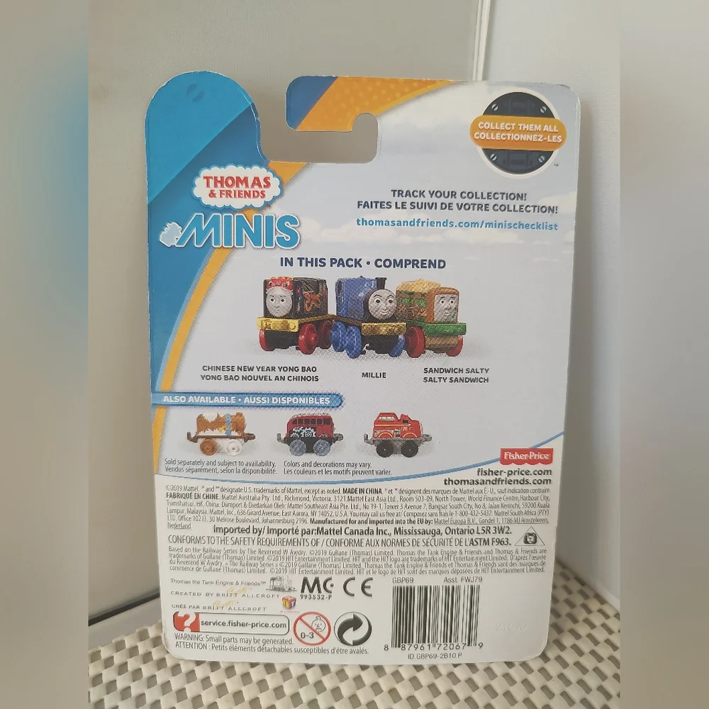 Thomas and Friends Minis: Chinese New Year Yong Bao, Millie, Sandwich Salty NWT